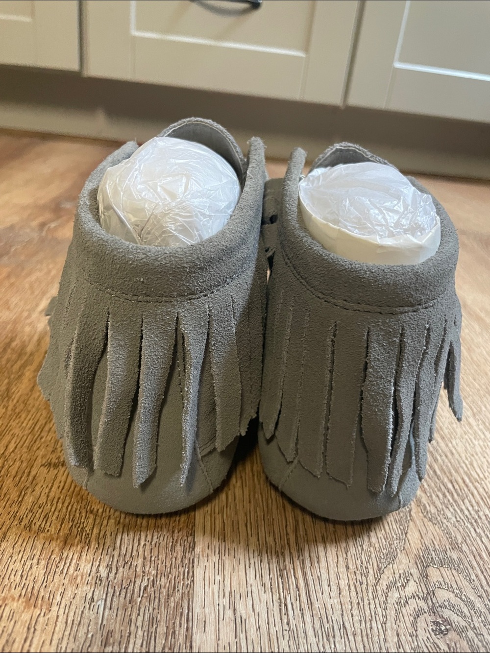 Yosi Samra Gray Suede Fringe Chukka Boots - Picture 5 of 13